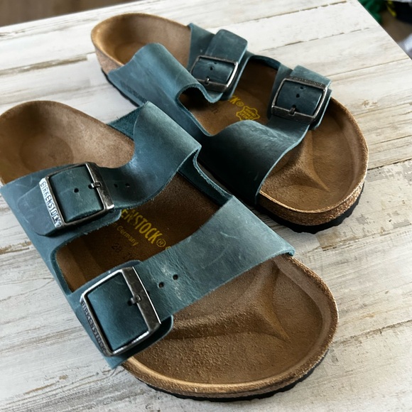 Birkenstock Teal Double Strap Sandals - Picture 13 of 13